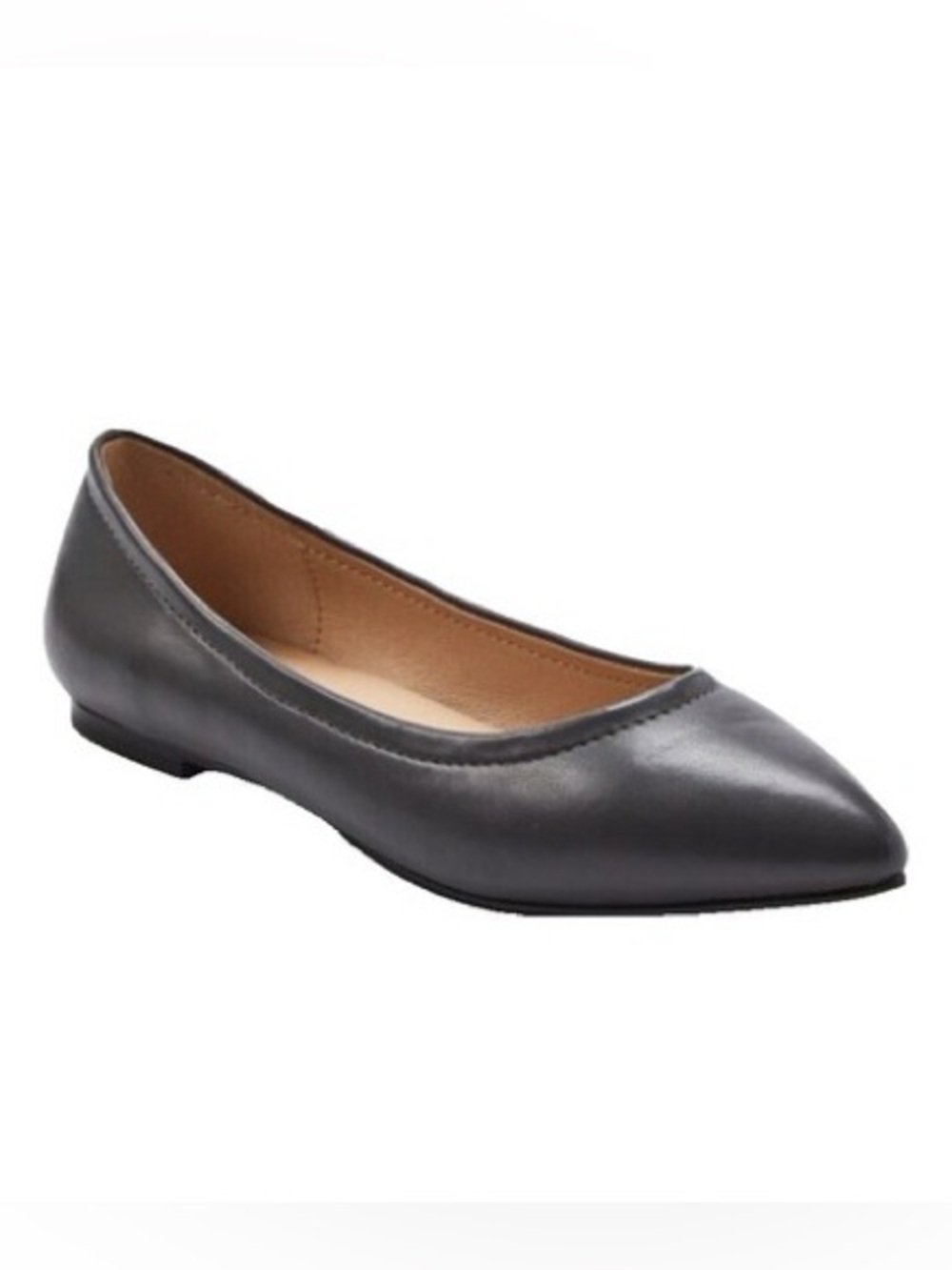 Yosi-Women's Pointed-Toe Flats in Charcoal Gray Color